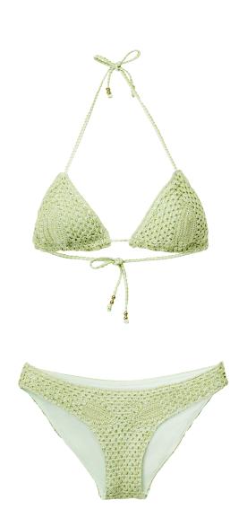 Bikini vert anis à perles H&M Été 2010