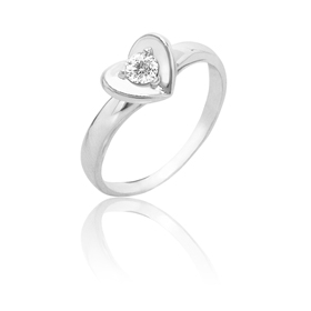 Solitaire en or blanc serti diamant Adamence Collection Automne hiver 2011/2012