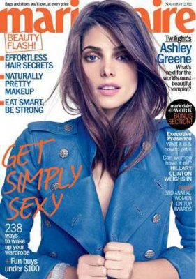 Ashley Greene, sublime covergirl pour Marie Claire !