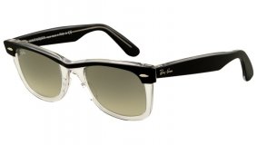 Ray Ban Wayfarer II noires et transparentes lunettes de soleil