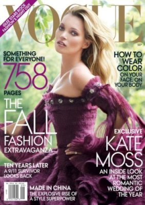 Kate Moss en couverture de Vogue US Septembre 2011