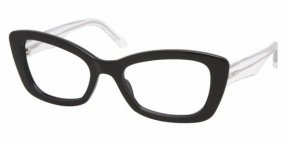 Lunettes Prada PR23MV noires à tiges grises