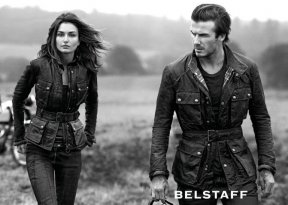 David Beckham et Andreea Diaconu, ensemble pour Belstaff
