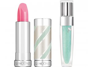 Le rouge "Rose Pétale" et le gloss "Vert Pétale" de Lancôme