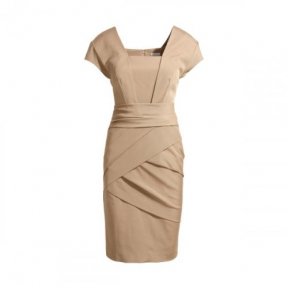 Robe Shola par Reiss collection printemps ete 2011 couleur camel et col carre robe courte portee par Kate Middleton