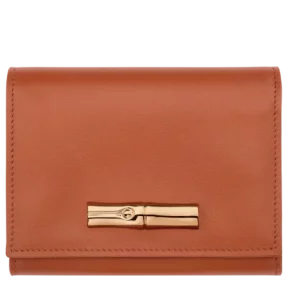 Portefeuille compact Le Roseau (couleur Ecorce) - Longchamp