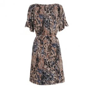 Robe fluide imprimé panthère
