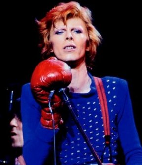 Le chanteur David Bowie dans les seventie's