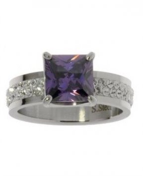Bague Swarovski en acier