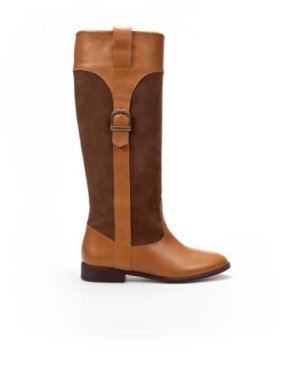 Bottes "cavalière" en cuir et coton Zara hiver 2011