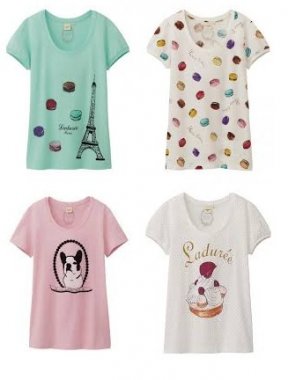 Les tee-shirts Uniqlo pour Ladurée 