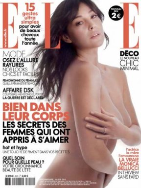 Monica Bellucci pose nue sur la couverture du Elle de juin 2011