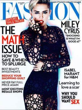 Miley Cyrus ose la robe filet transparente en une de Fashion