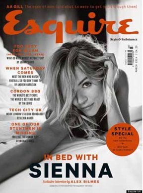 Sienna Miller, pour Esquire février 2014
