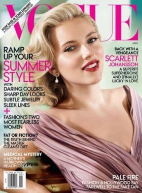 Scarlett Johansson glamour pour Vogue US