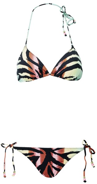 Bikini triangle et noué imprimé sauvage multicolore maillot collection H&M été 2011