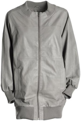 H M collectio printemps ete 2009 femme veste cuir grise longue