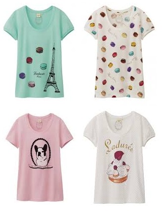 Les tee-shirts Uniqlo pour Ladurée 