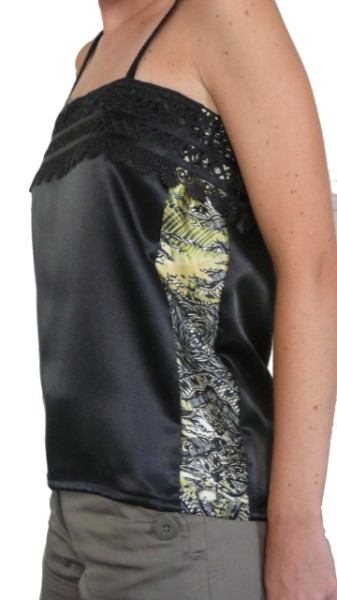 Débardeur bicolore satin