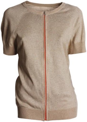 H M collectio printemps ete 2009 femme gilet manches courtes beige