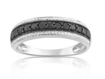 Bague éternité en diamants noirs sur Maty.com