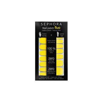 Séphora nail patch mains et pieds jaune fluo