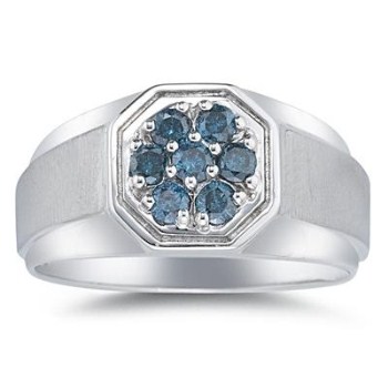 Trouver l’intrus ? Une bague pour HOMME avec diamants bleus