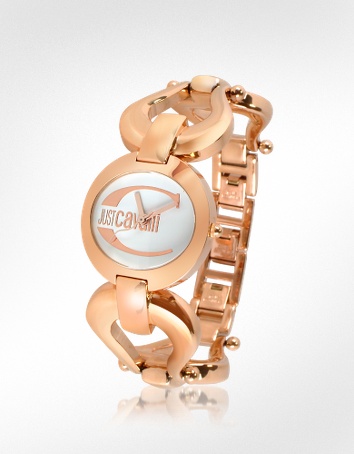 Montre Just Cavalli avec bracelet étrier plaqué or rose Collection Cruise automne/hiver 2011 2012