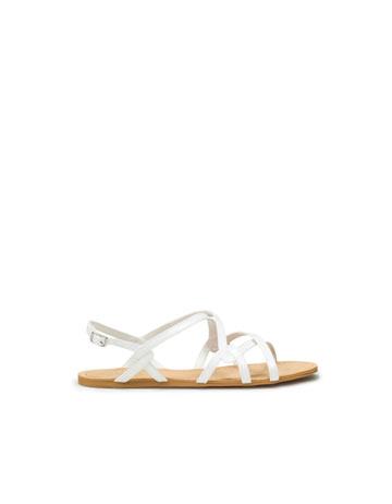 Sandales blanches à lanières Zara collection printemps-été 2011