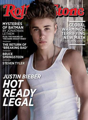 Justin Bieber, en couverture de Rolling Stone