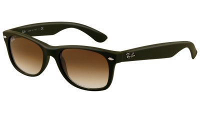 Lunettes de soleil Ray Ban New Wayfarer vert kaki militaire et verres marrons degradés