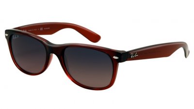 Ray Ban lunettes de soleil monture bordeaux et verres violets roses degradés New Wayfarer 2011