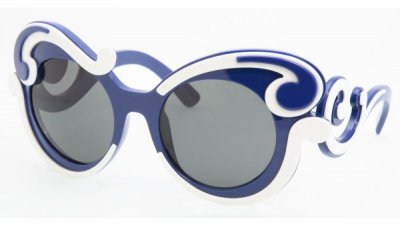 Minimal Baroque été 2011 lunettes de soleil bleues et blanches Prada