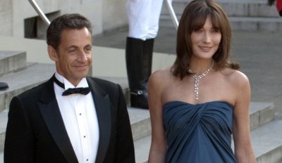 Nicolas Sarkozy et Carla Bruni en tenue de soirée