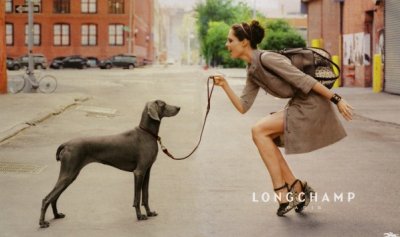 Coco Rocha fait la pub pour Longchamp 