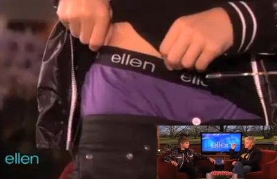 Justin Bieber en boxer Ellen