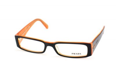 Lunettes Prada rectangle noir orange Collection 2011