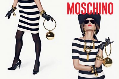 Robe hiver marinière moschino chapeau cow boy collection 2010 2011 femme