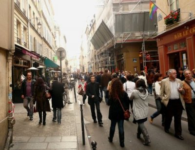 La rue Vieille-du-Temple dans le quartier du Marais