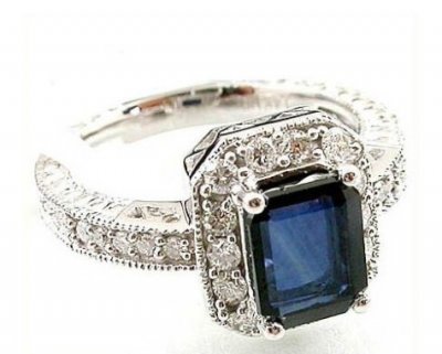 Bague Loren & Paul  diamants et saphir
