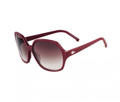 Lacoste été 2011 lunettes de soleil rétro bordeaux carré arrondi