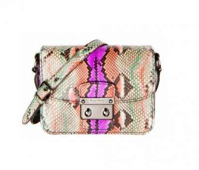 Petit sac Miu Miu multicolore en python collection hiver 2011 2012