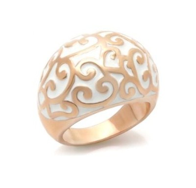 Bague en plaqué or rose avec un motif tribal