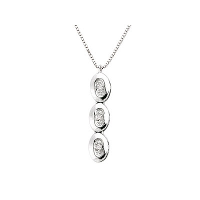 Collier en or blanc avec pendentif diamant Maty Tendance Automne hiver 2011/2012