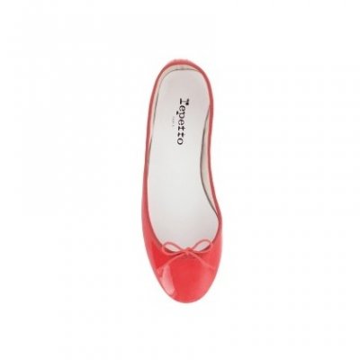 Les ballerines BB vernies rouge pastèque de Repetto