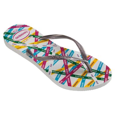 Paire de tongs blanches pour femme Slim Fitinahas Havaianas collection printemps-été 2011