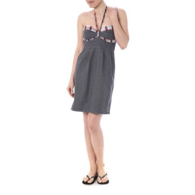 Robe bustier en denim chanvre gris collection Kanabeach printemps-été 2011