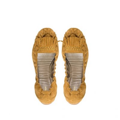 Petits mocassins jaunes cloutés Fural été 2010