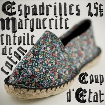 Les espadrilles Marguerite de Coup d'Etat