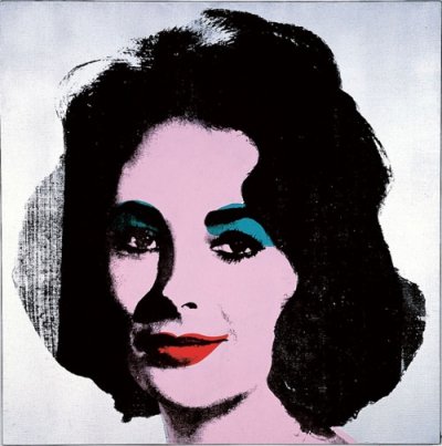 Un portrait de l’actrice Elisabeth Taylor par Andy Warhol